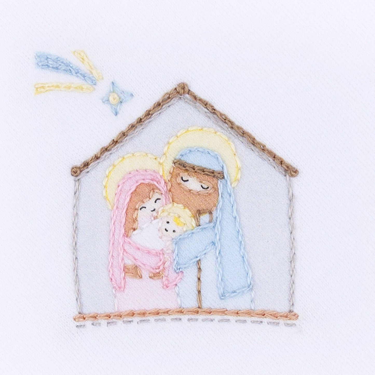 Little Manger Hand-Embroidered Gathered Gown