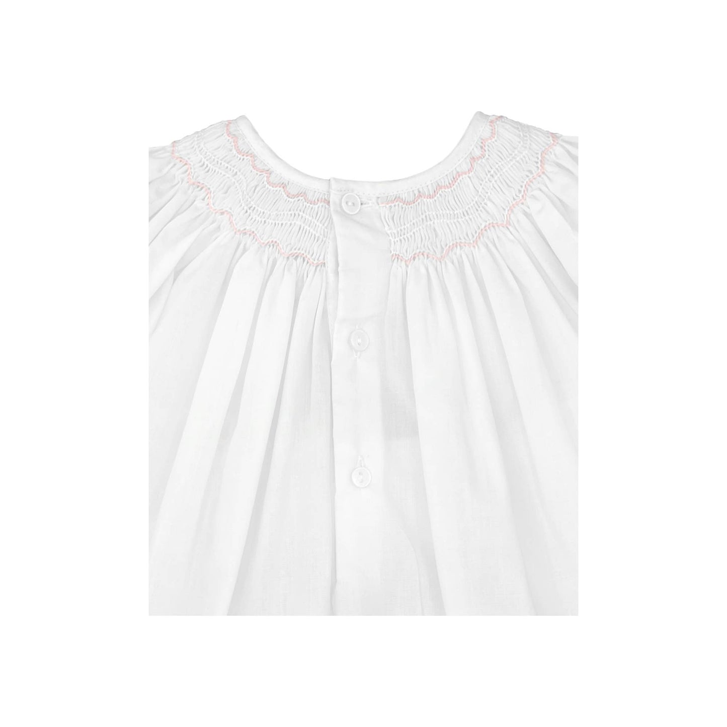 Smocked Daygown with Voile Insert: Lavender