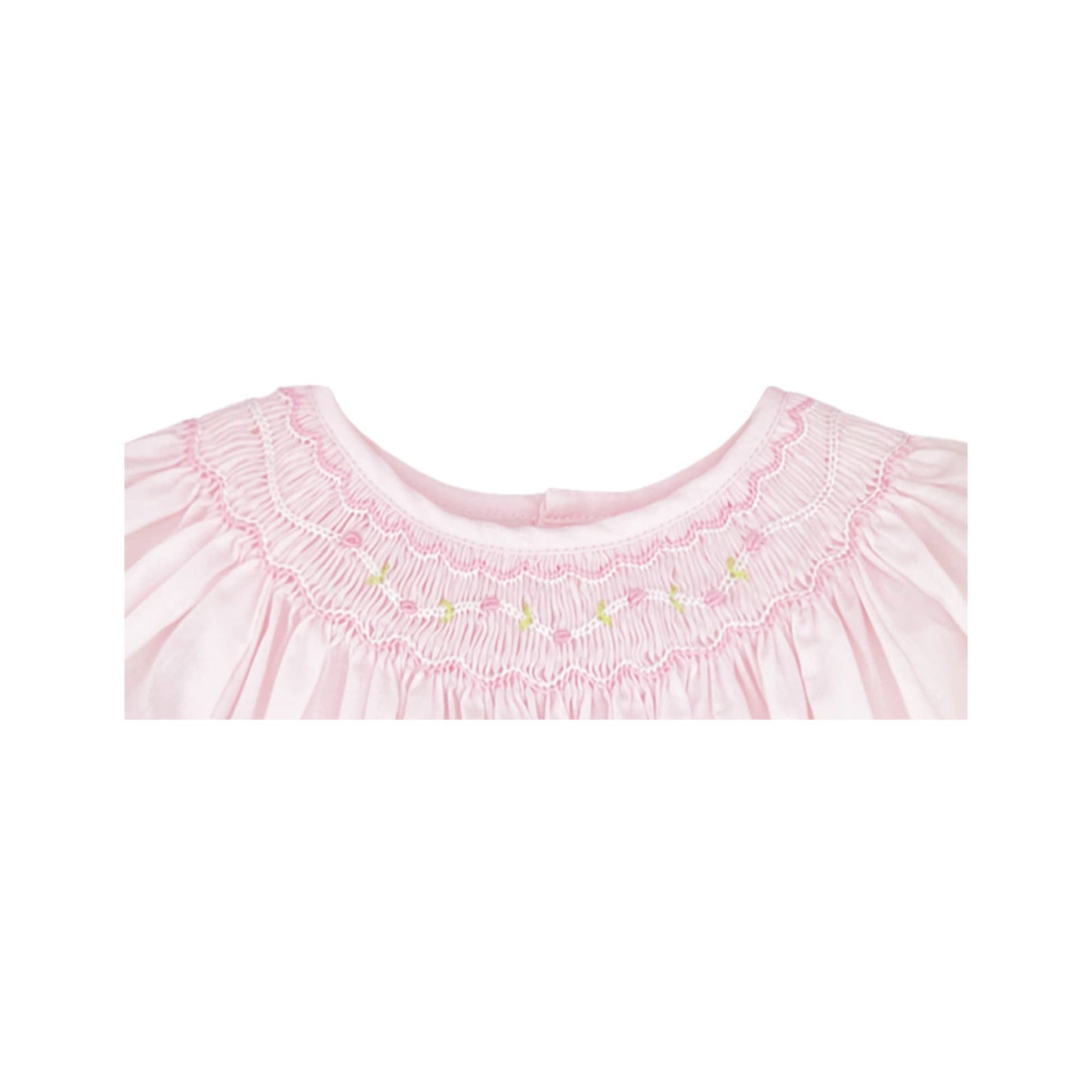 Smocked Daygown with Voile Insert: Lavender