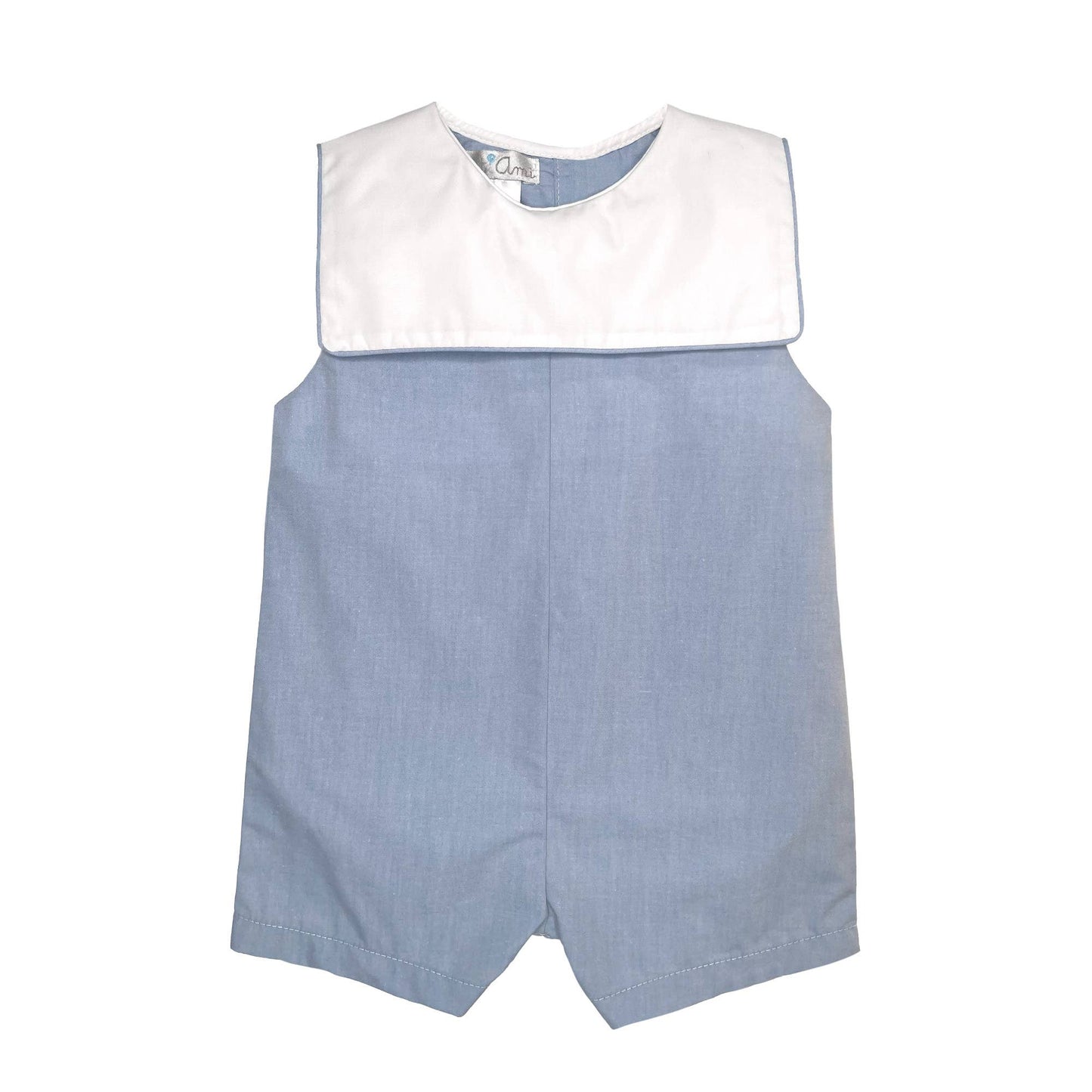 Monogram-able Romper with Square Collar