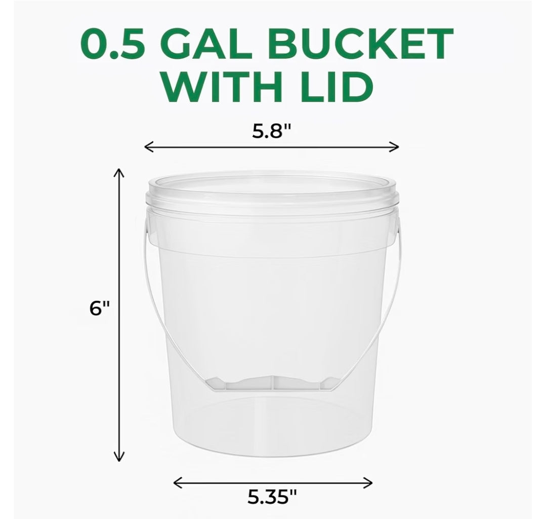Heavy-Duty Round, Multi-Purpose Utility Pail with Handle & Airtight Lid