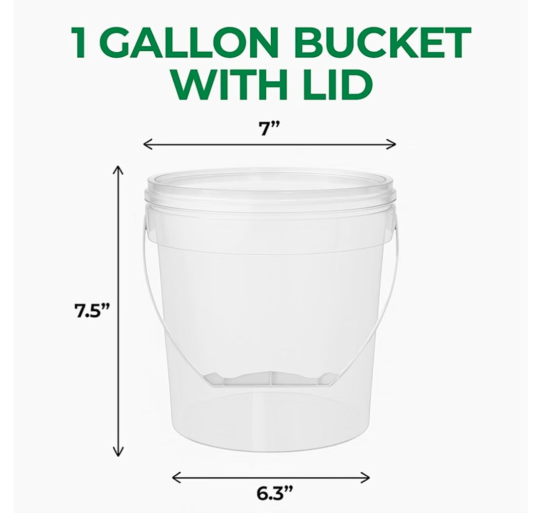 Heavy-Duty Round, Multi-Purpose Utility Pail with Handle & Airtight Lid