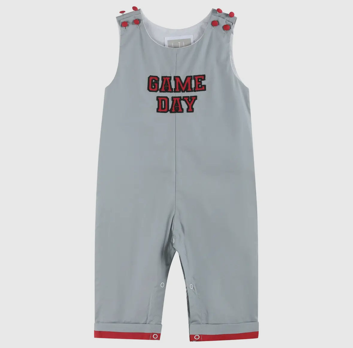 Gray and Red Fan Overalls