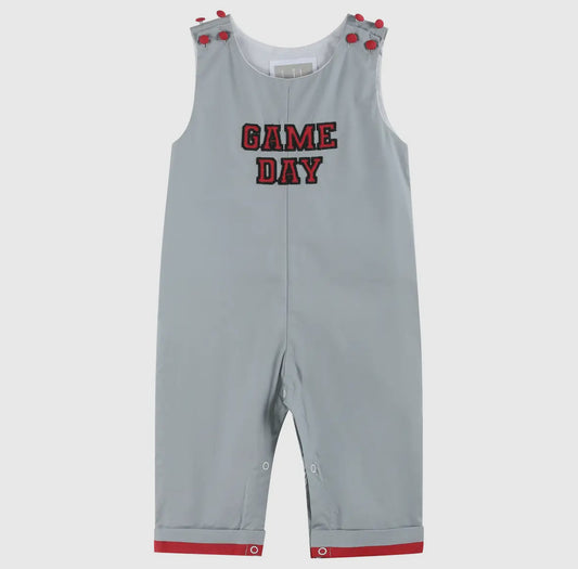 Gray and Red Fan Overalls