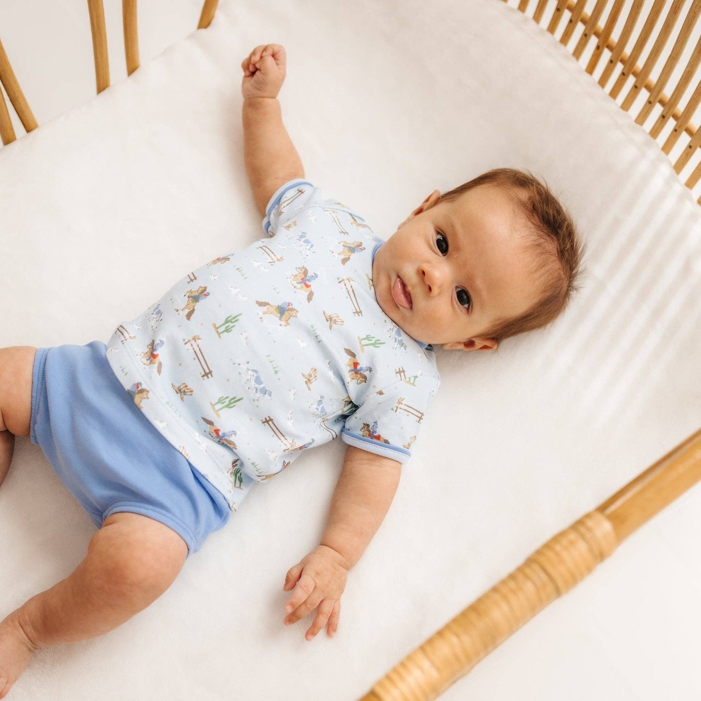 Little Wranglers Diaper Cover Set - Sky