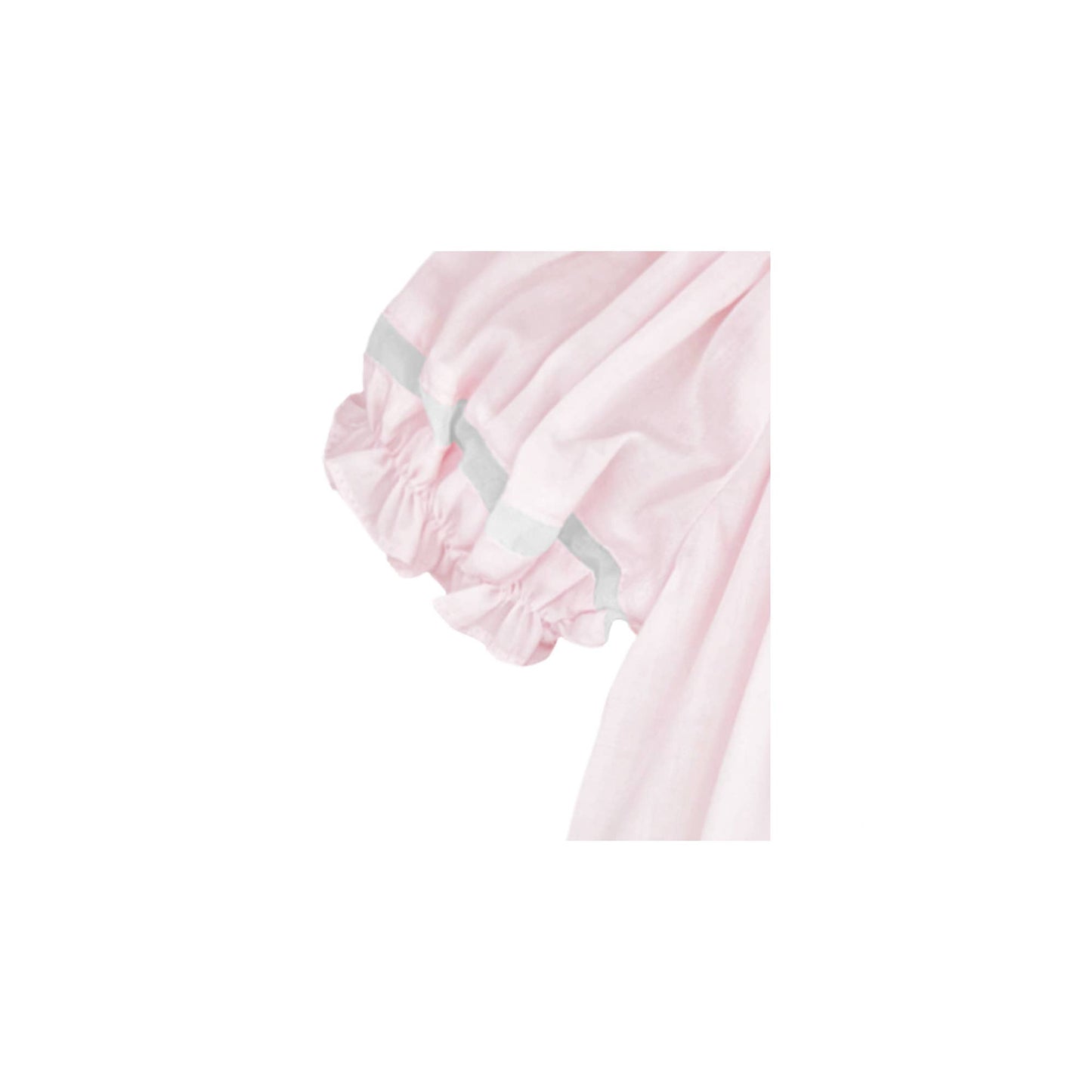 Smocked Daygown with Voile Insert: Lavender