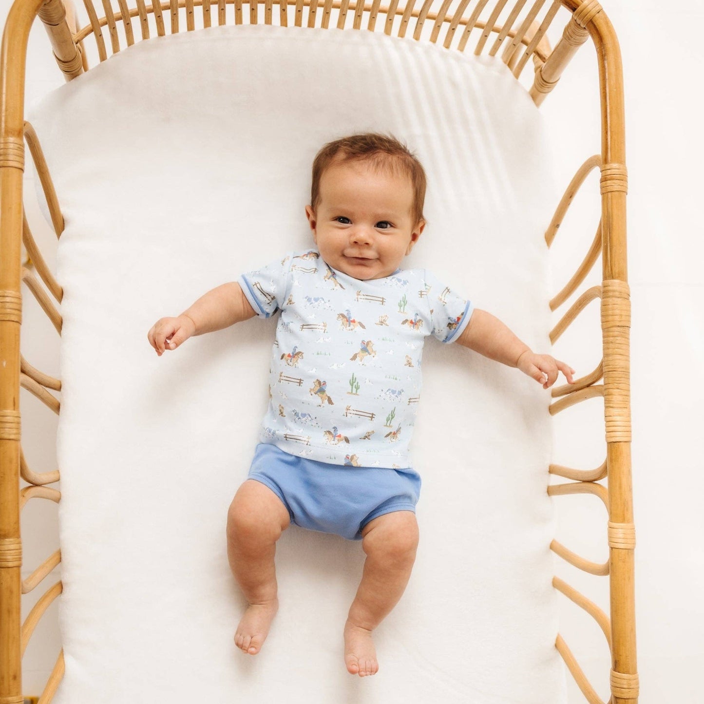 Little Wranglers Diaper Cover Set - Sky