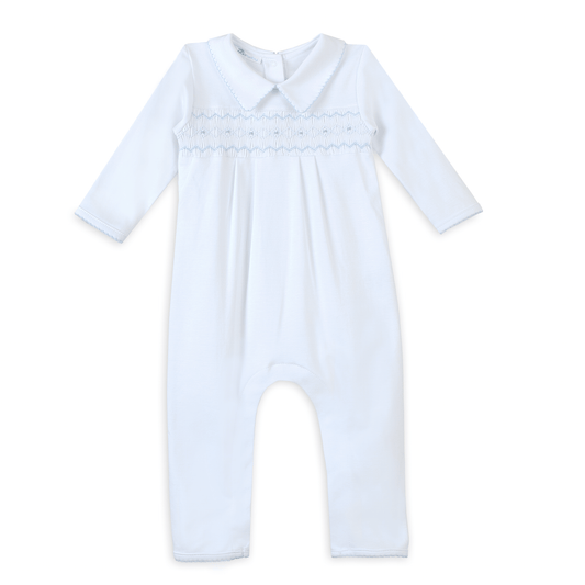 Landon's Classics Smocked Playsuit - Light Blue