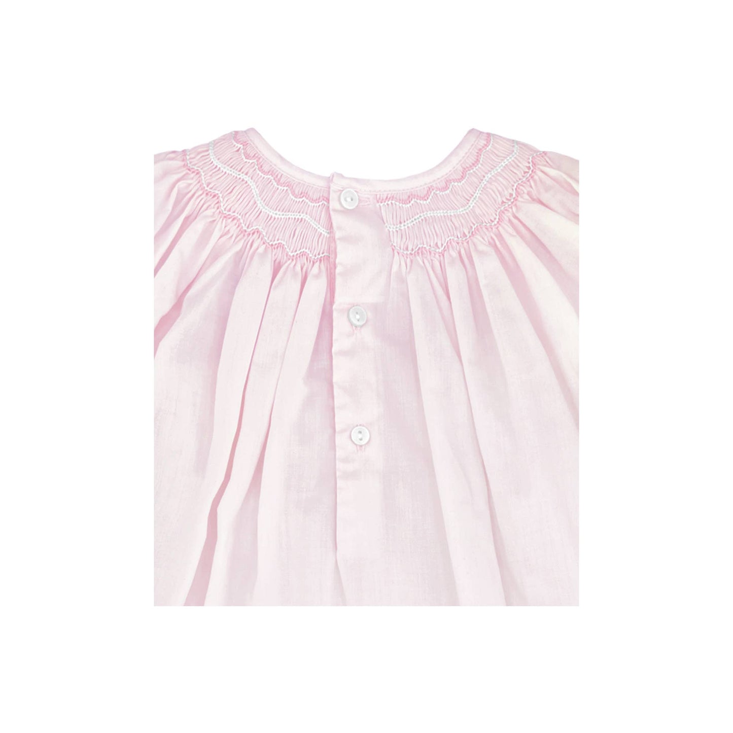 Smocked Daygown with Voile Insert: Lavender