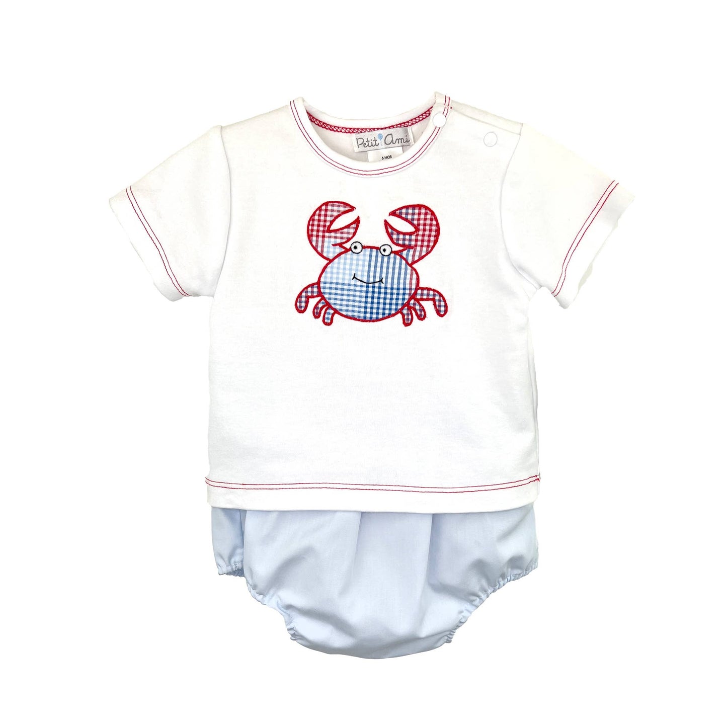 Crab Applique Diaper Set
