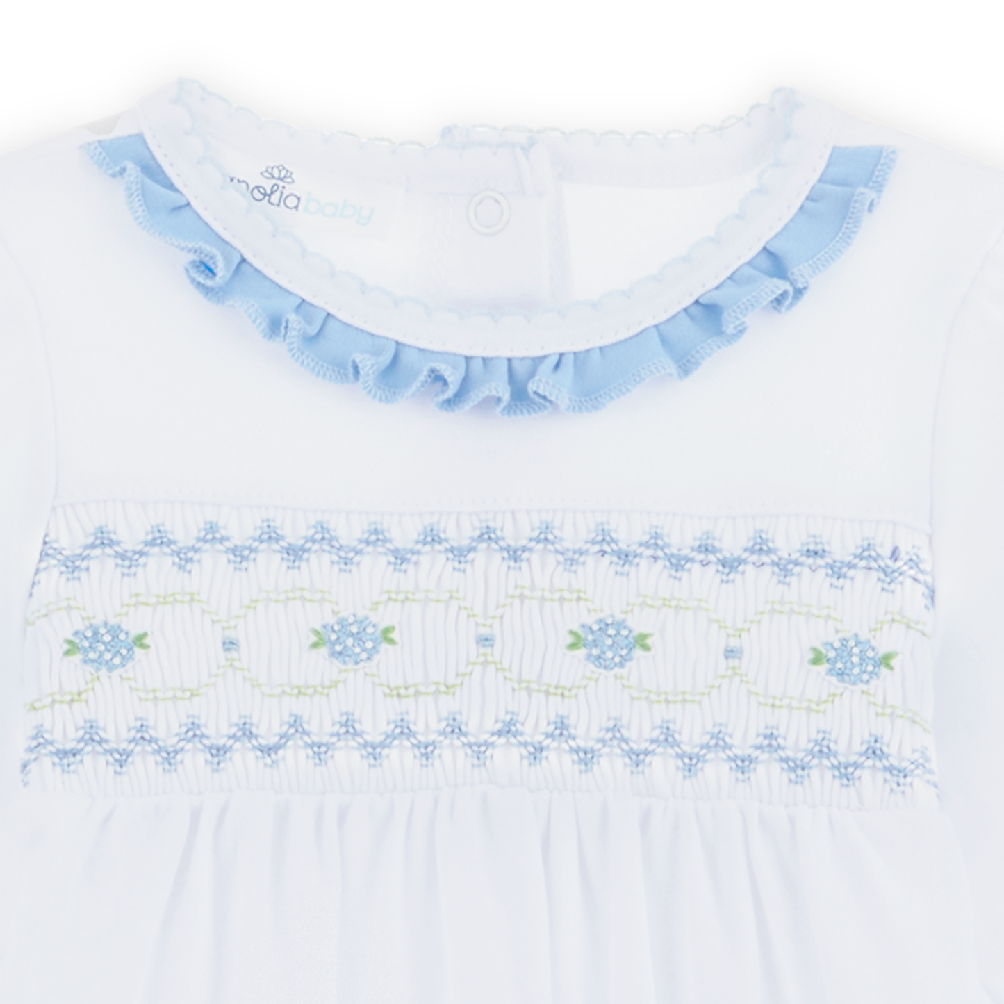 Dreamy Hydrangeas Smocked Gathered Gown